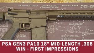 PSA GEN3 PA10 18" MID-LENGTH .308 WIN