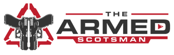 Logo for The Scotsman newspaper featuring a red abstract figure on the left and bold black text with 'SCOTSMAN' at the bottom area.