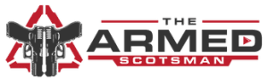 Logo for The Scotsman newspaper featuring a red abstract figure on the left and bold black text with 'SCOTSMAN' at the bottom area.