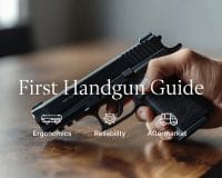 Key features to evaluate when choosing a first handgun (ergonomics, reliability indicators, aftermarket support)